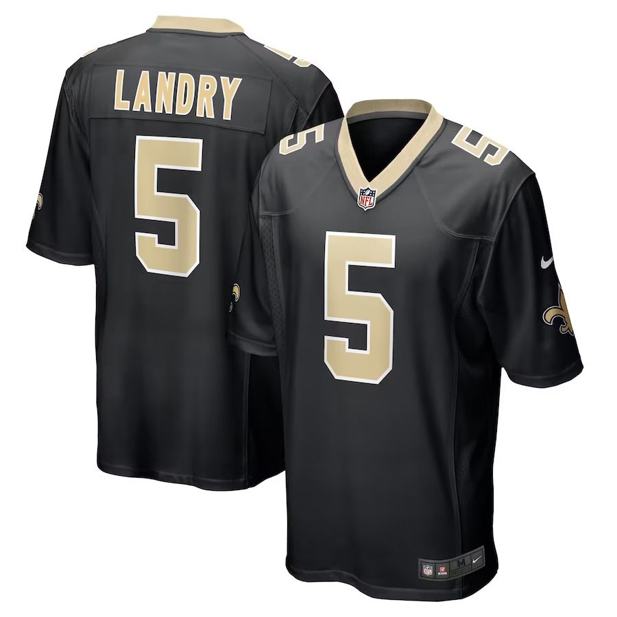 Men New Orleans Saints #5 Jarvis Landry Nike Black Player Game NFL Jersey